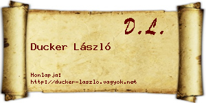 Ducker László névjegykártya